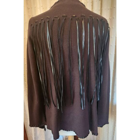 J45  Ariat Western sweater cardigan with fringe - Picture 9 of 14
